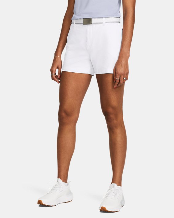 Pantalón corto de 10 cm UA Drive para mujer, White, pdpMainDesktop image number 0